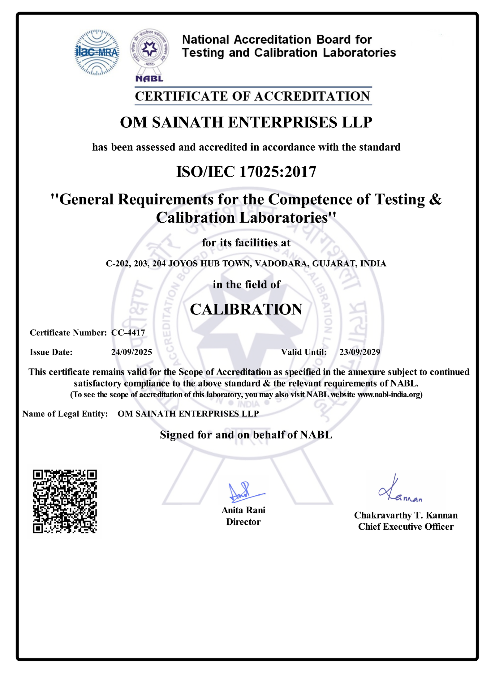 Accreditation Certificate